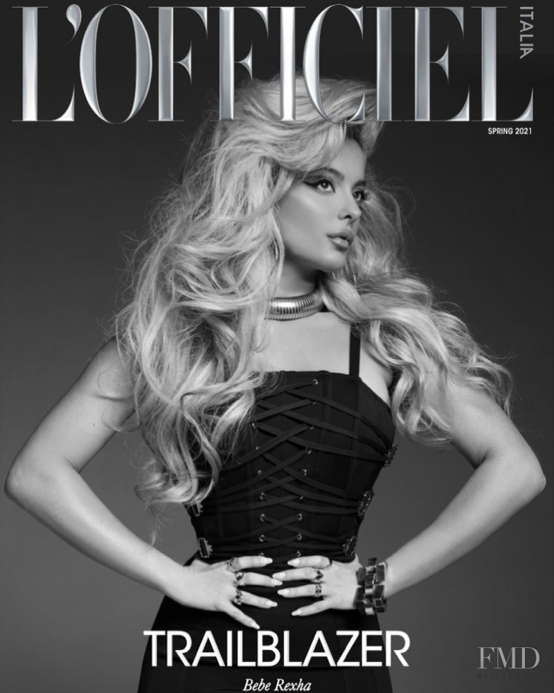 Bebe Rexha featured on the L\'Officiel Italy cover from March 2021
