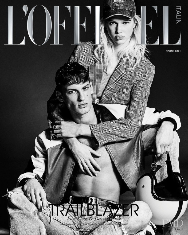 Fien Kloos, David Trulik featured on the L\'Officiel Italy cover from March 2021