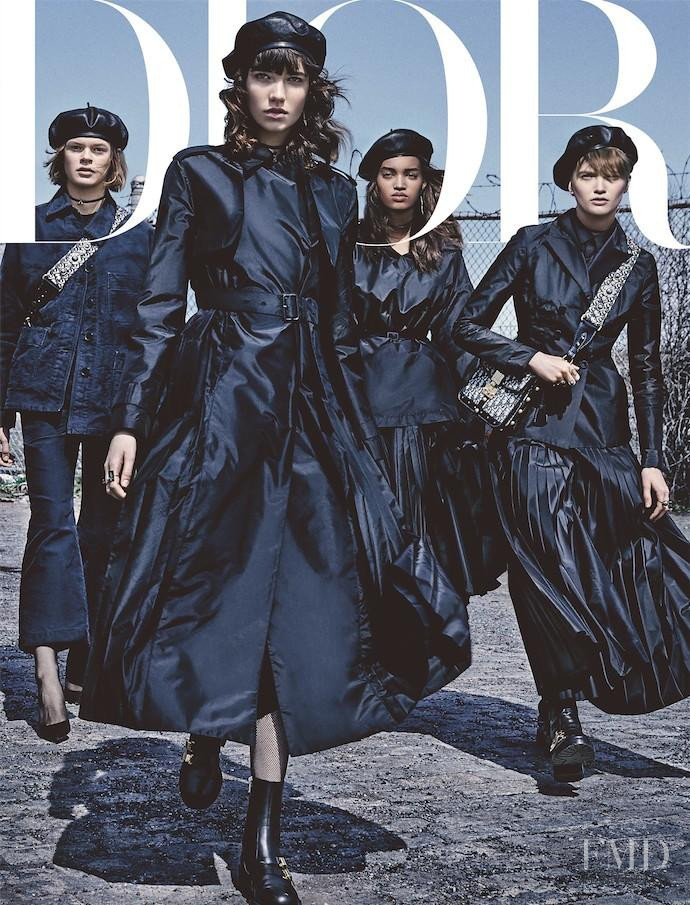 Grace Hartzel, Ruth Bell, Ellen Rosa, Cara Taylor featured on the Dior Mag cover from November 2017
