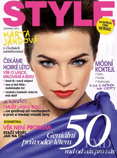 Marta Jandová featured on the Style cover from July 2010