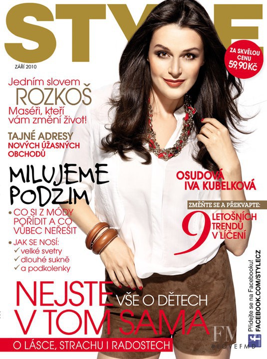 Iva Kubelková featured on the Style cover from September 2010