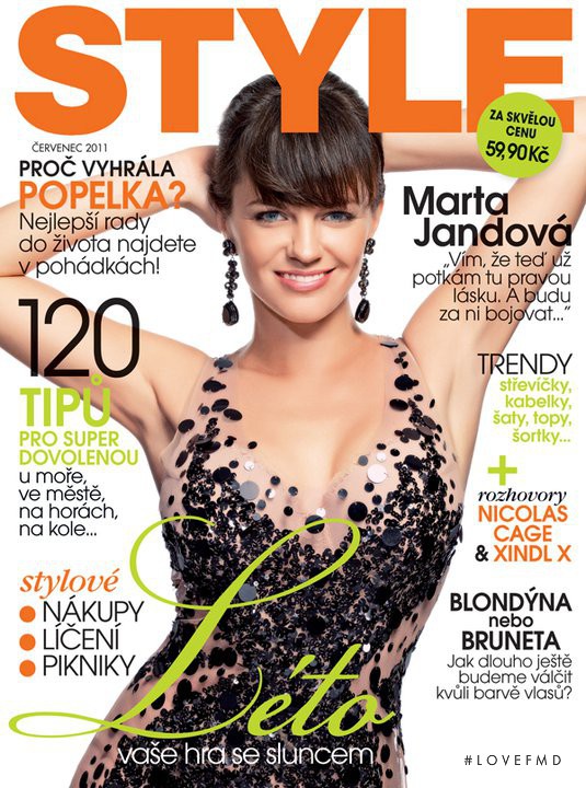 Marta Jandová featured on the Style cover from July 2011