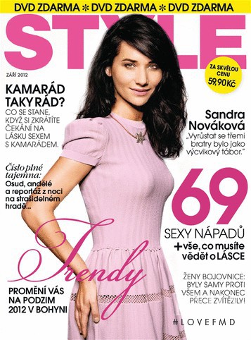 Sandra Novakova featured on the Style cover from August 2012