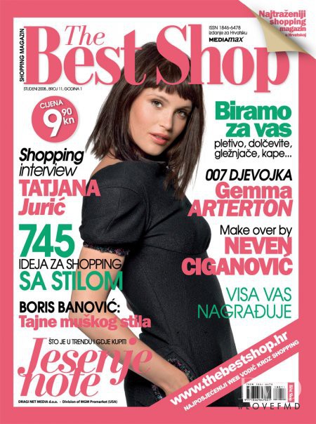 Gemma Arterton featured on the The Best Shop Croatia cover from December 2008