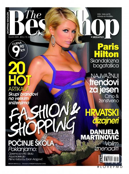 Paris Hilton featured on the The Best Shop Croatia cover from September 2009