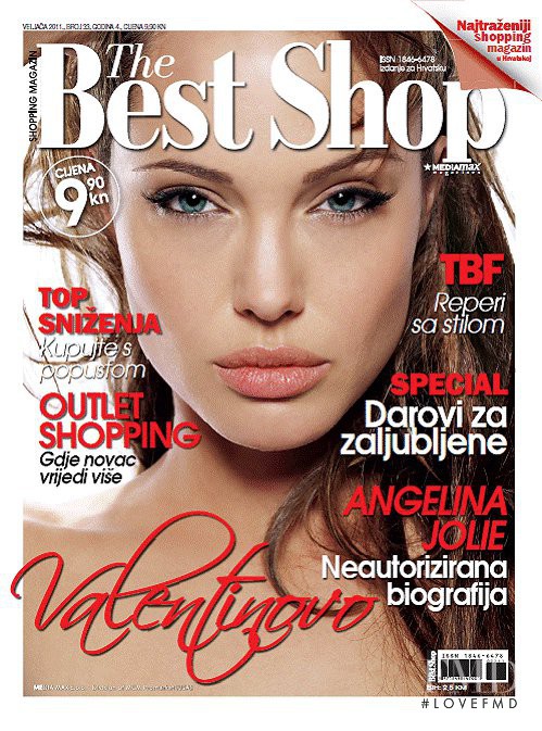 Angelina Jolie featured on the The Best Shop Croatia cover from February 2011