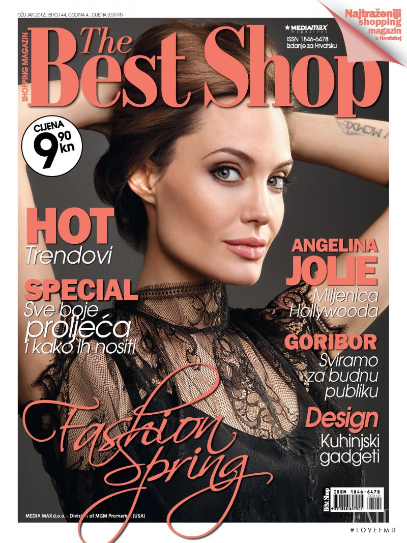 Angelina Jolie featured on the The Best Shop Croatia cover from March 2012