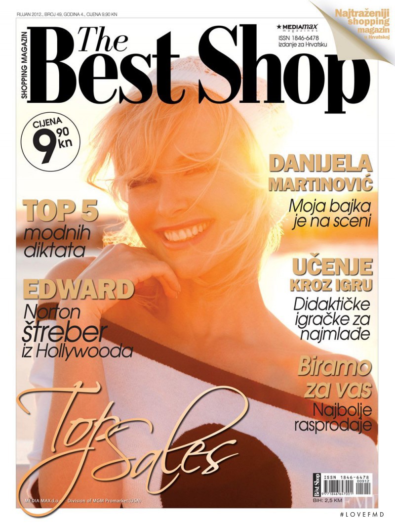 Danijela Martinovic featured on the The Best Shop Croatia cover from September 2012