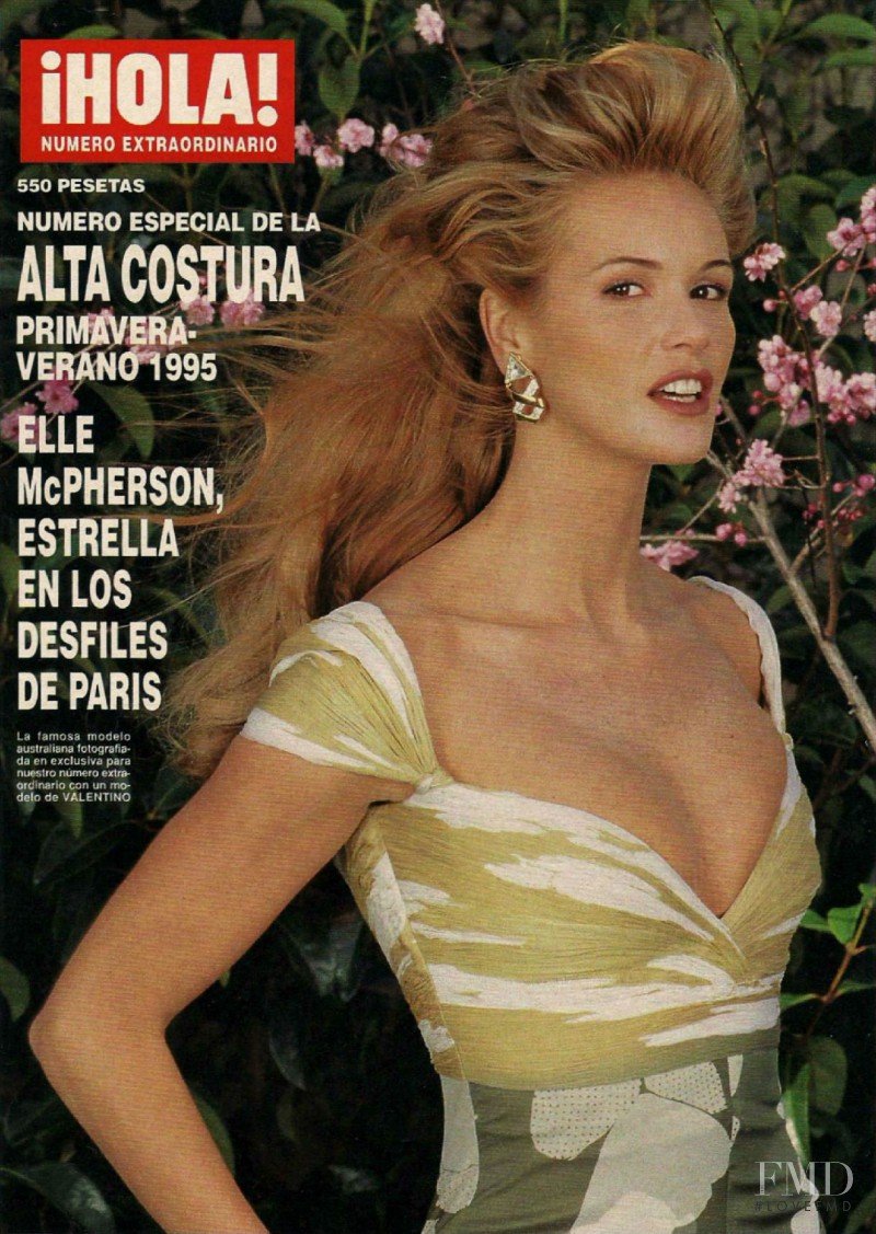 Elle Macpherson featured on the Hola! Alta Costura cover from March 1995