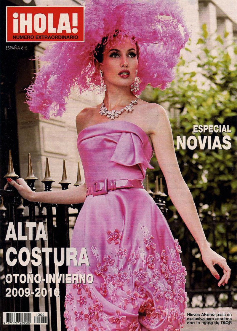 Nieves Alvarez featured on the Hola! Alta Costura cover from September 2009