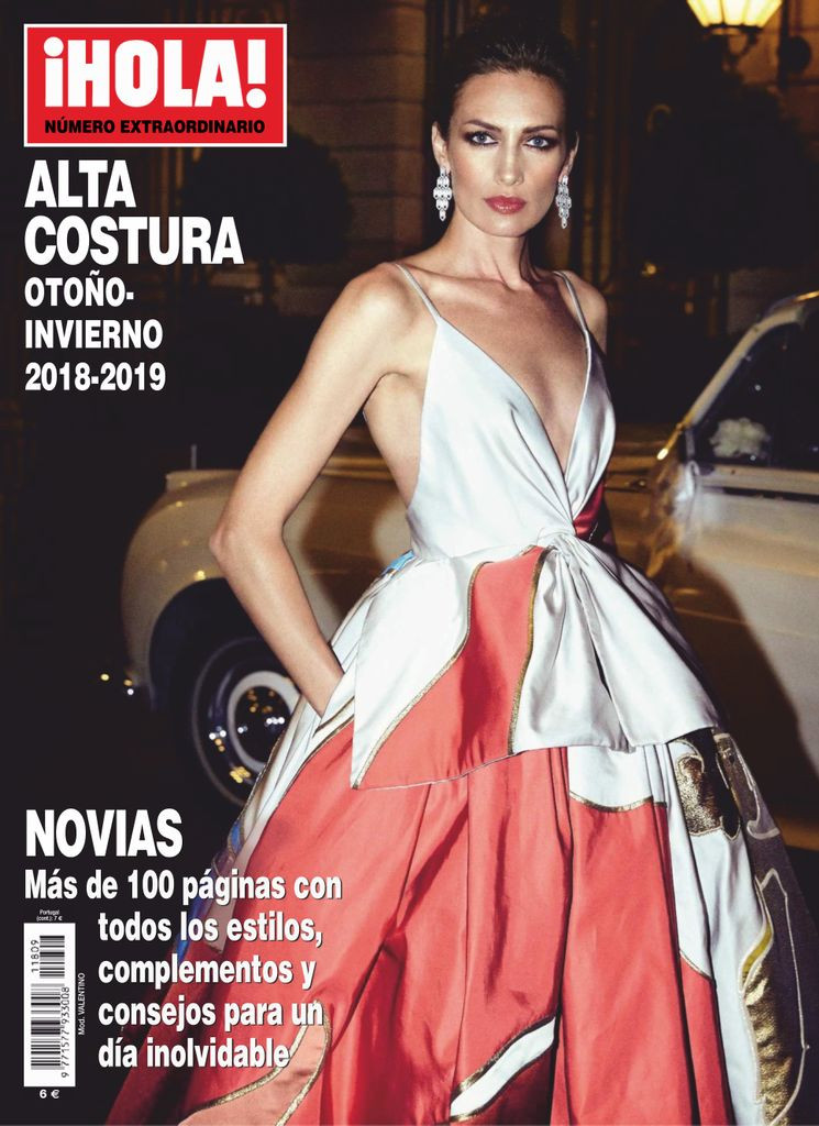 Nieves Alvarez featured on the Hola! Alta Costura cover from September 2018