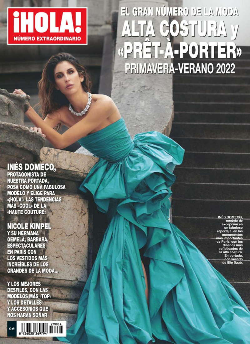 Ines Domecq featured on the Hola! Alta Costura cover from March 2022