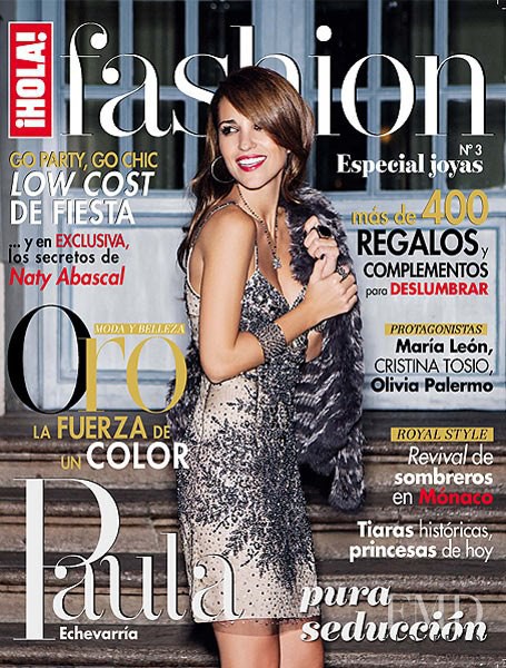 Paula Echevarría featured on the Hola! Fashion cover from December 2012