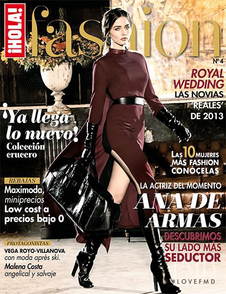 Ana de Armas featured on the Hola! Fashion cover from January 2013