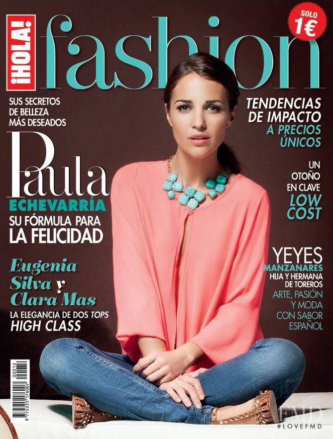 Paula Echevarría featured on the Hola! Fashion cover from September 2013