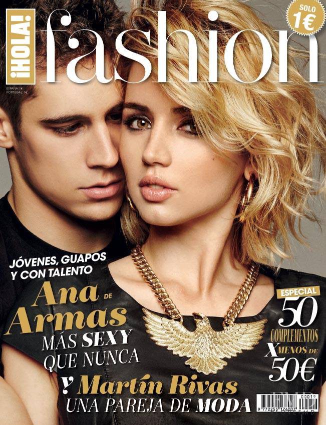 Ana de Armas, Martín Rivas featured on the Hola! Fashion cover from April 2014