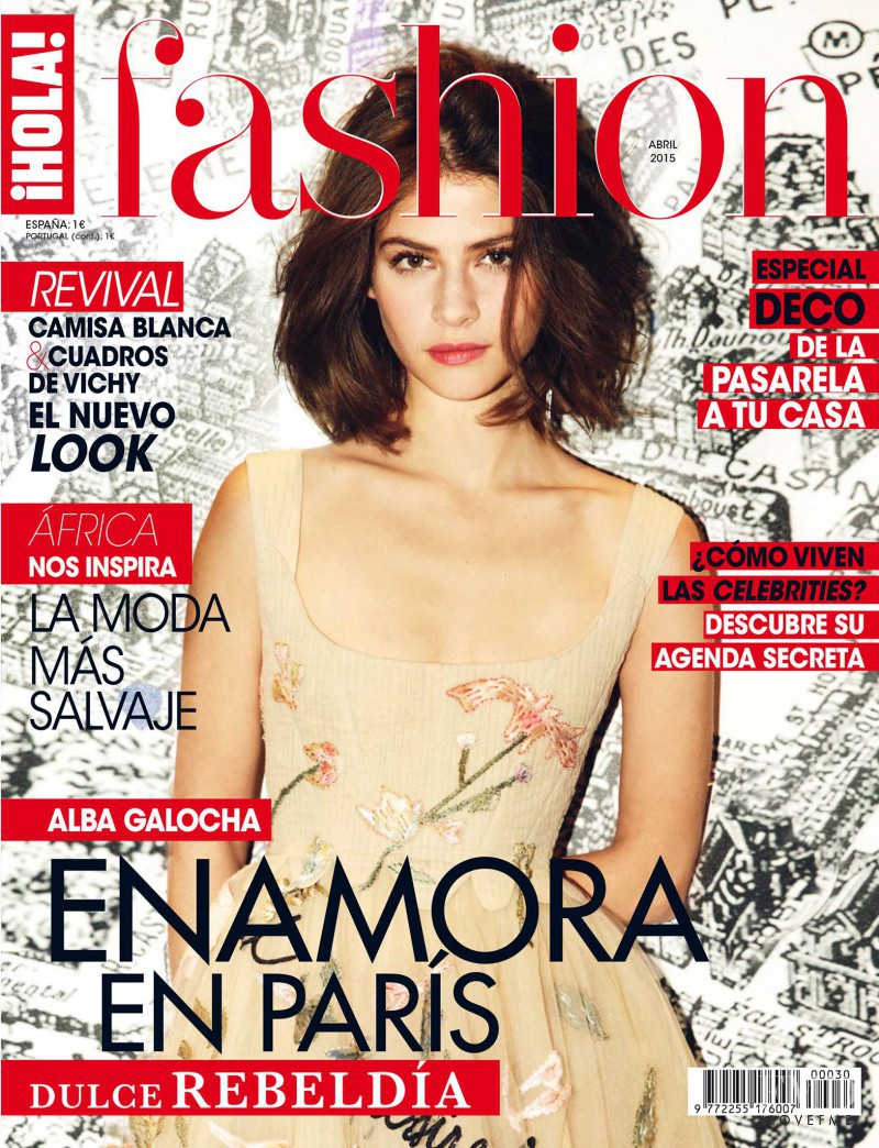 Alba Galocha featured on the Hola! Fashion cover from April 2015
