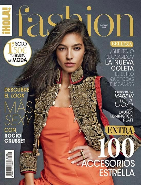 Rocio Crusset featured on the Hola! Fashion cover from October 2015