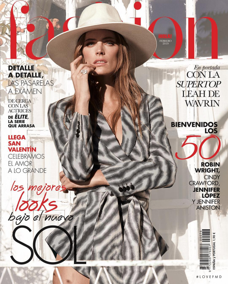 Leah de Wavrin featured on the Hola! Fashion cover from February 2019