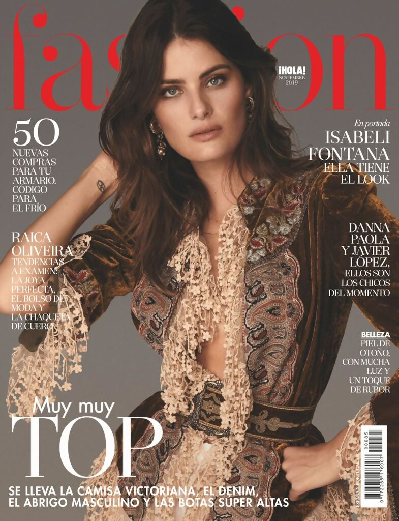 Isabeli Fontana featured on the Hola! Fashion cover from November 2019