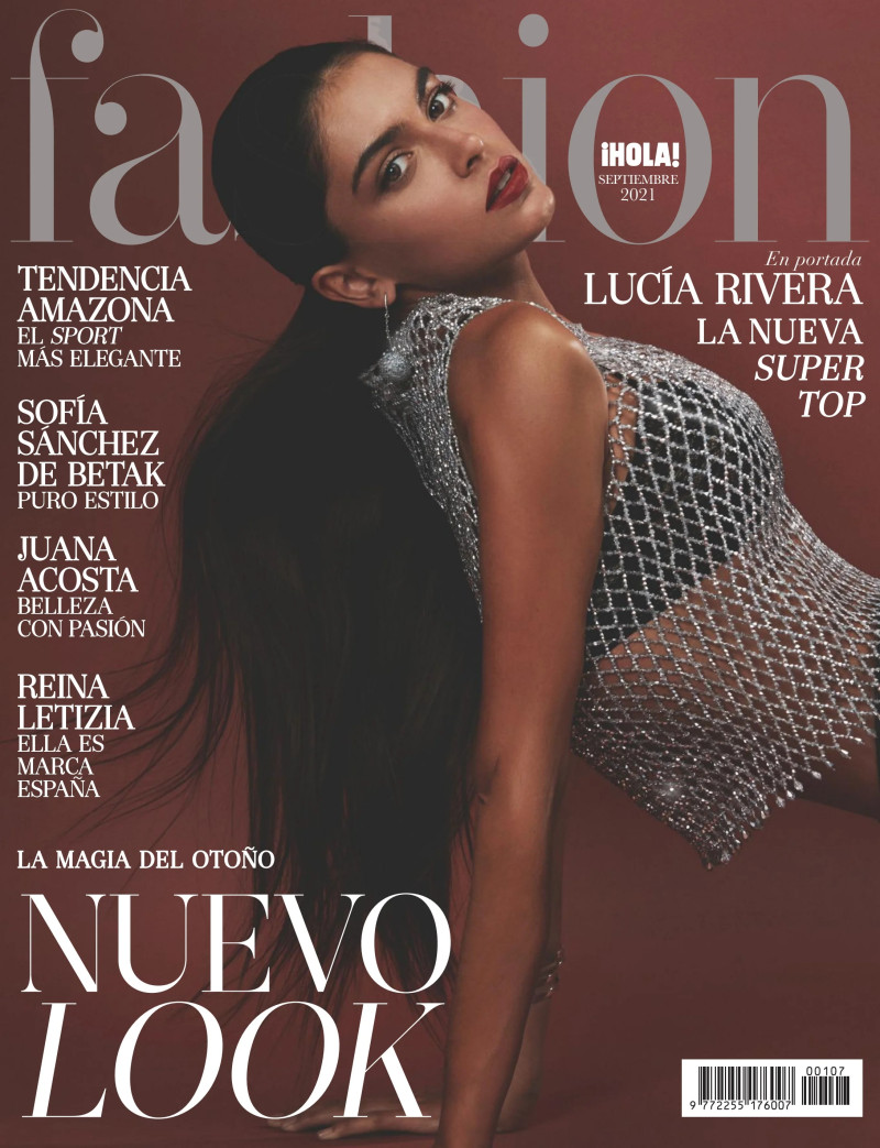 Lucia Rivera featured on the Hola! Fashion cover from September 2021