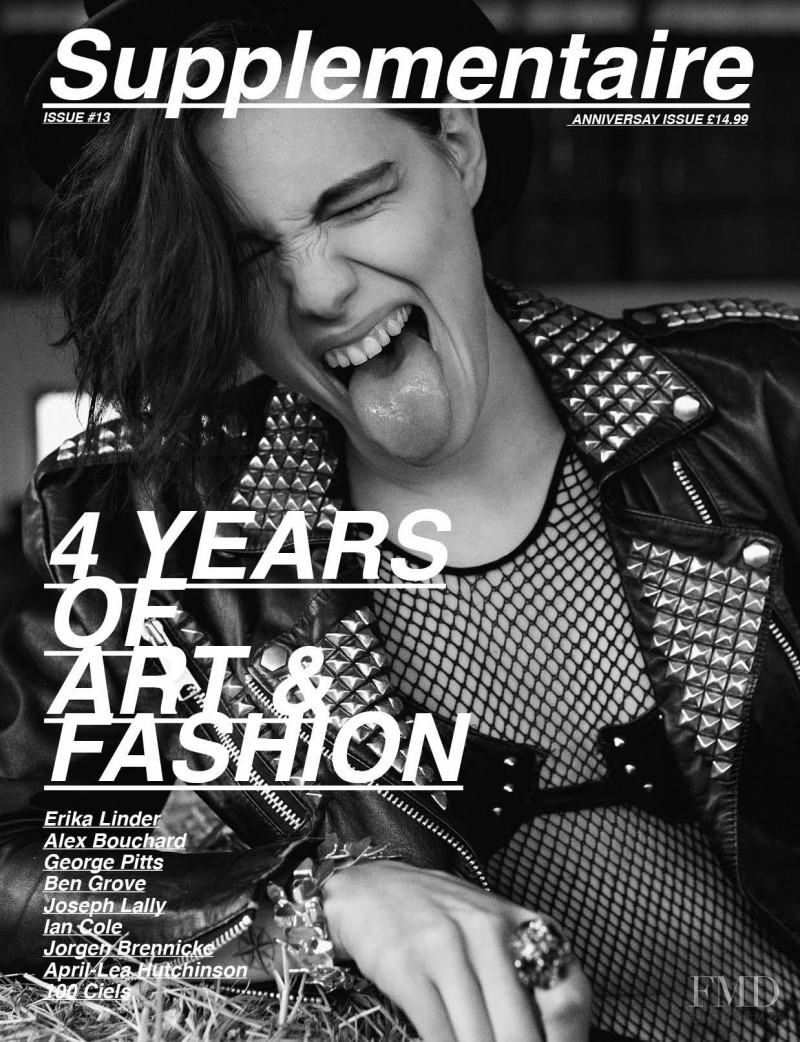 Erika Linder featured on the Supplementaire Art & Fashion Journal cover from March 2014