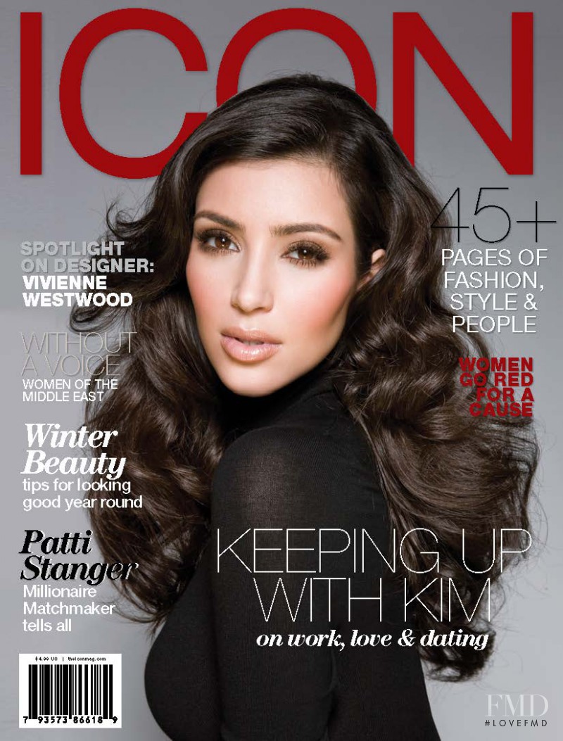 Kim Kardashian featured on the ICON US cover from December 2010