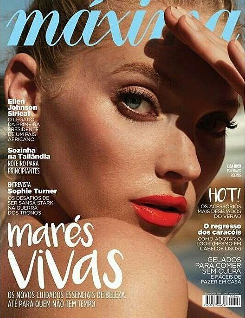 Elsa Hosk featured on the Máxima Portugal cover from July 2017