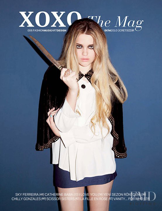 Sky Ferreira featured on the XOXO The Mag cover from October 2010