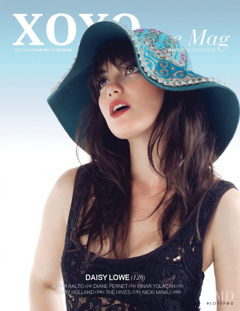 Daisy Lowe featured on the XOXO The Mag cover from May 2012