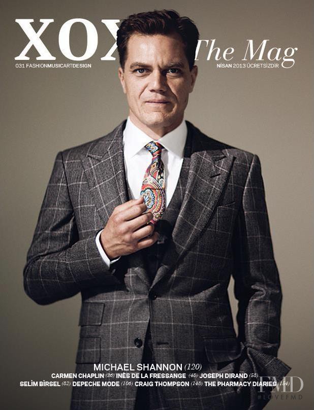Michael Shannon featured on the XOXO The Mag cover from April 2013