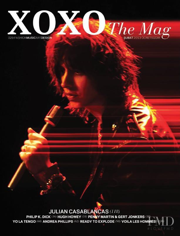 Julian Casablancas featured on the XOXO The Mag cover from February 2013