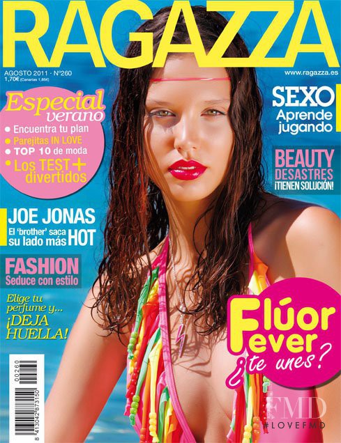 Laura Medina featured on the Ragazza Spain cover from August 2011