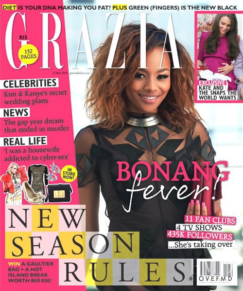  featured on the Grazia South Africa cover from May 2013