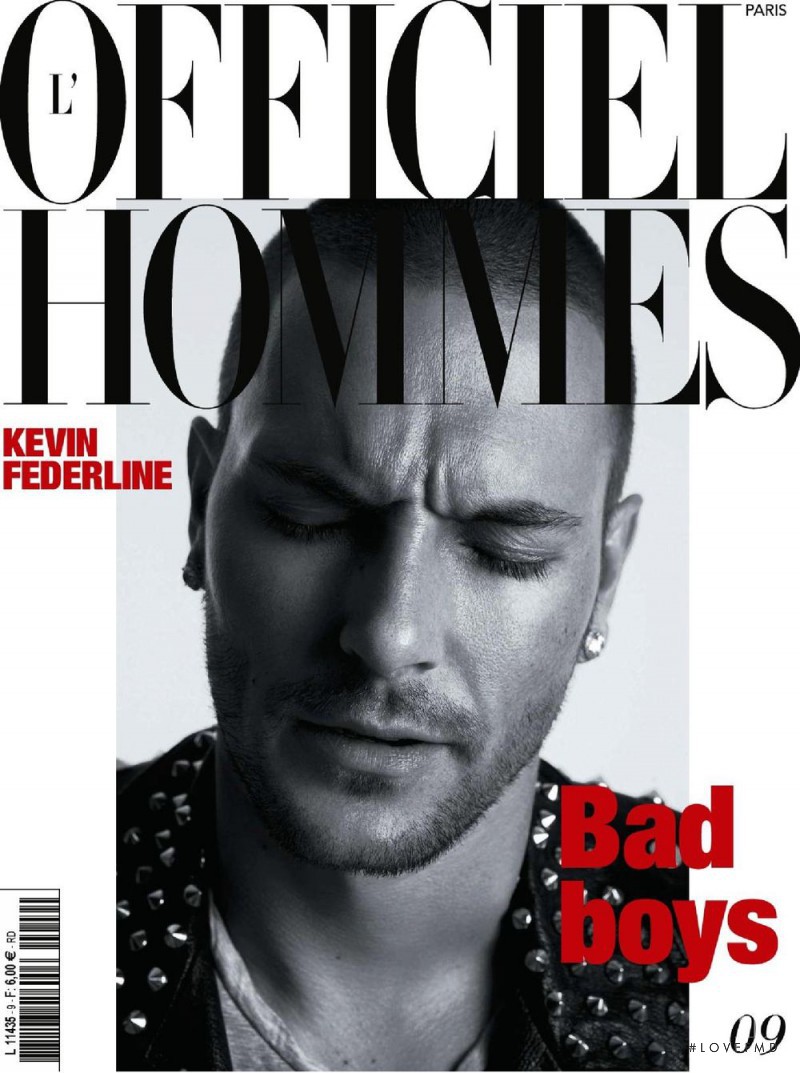 Kevin Federline featured on the L\'Officiel Hommes Paris cover from August 2007
