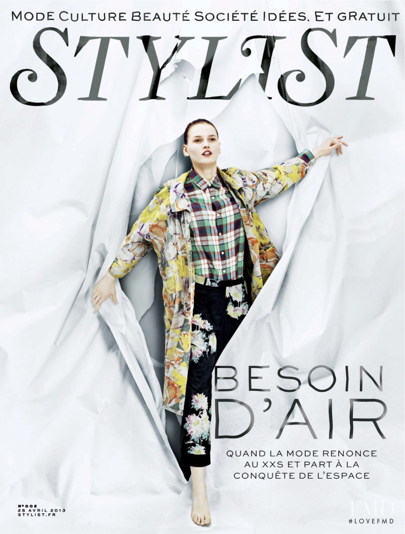 Katlin Aas featured on the Stylist France cover from April 2013