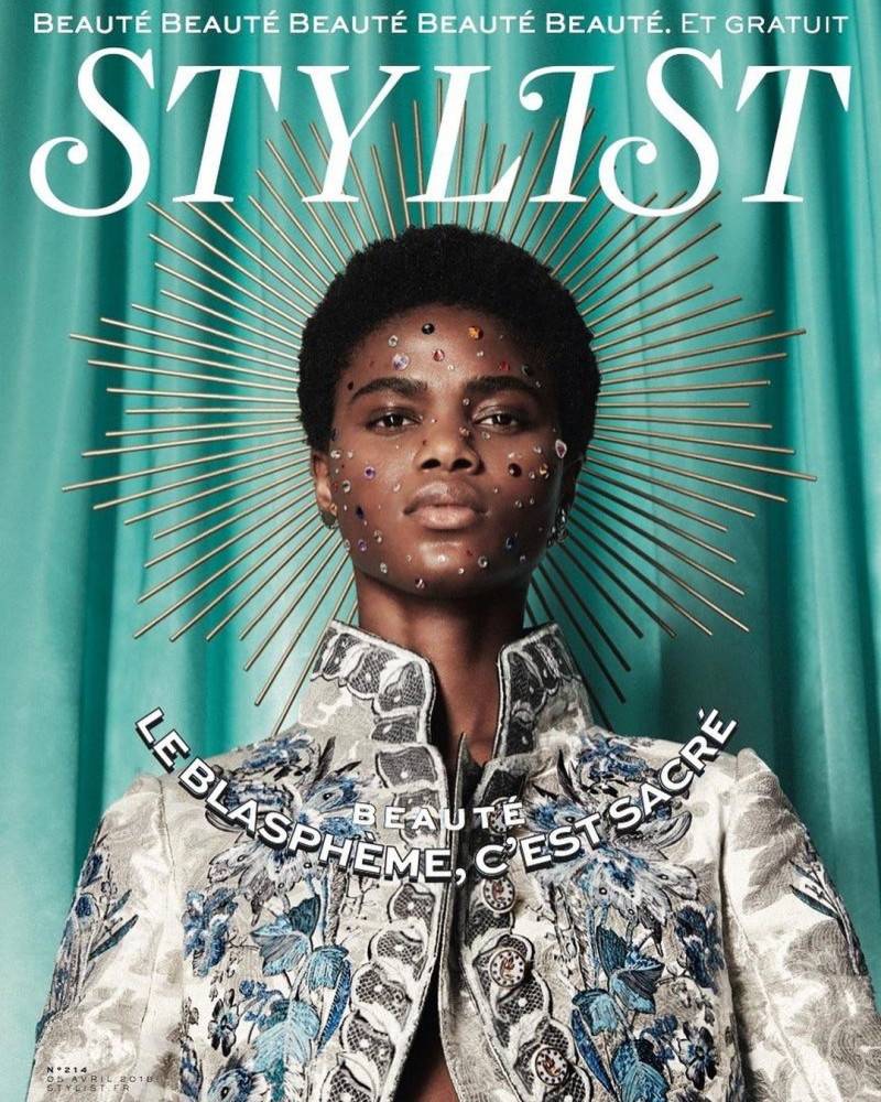 Imade Ogbewi featured on the Stylist France cover from April 2018