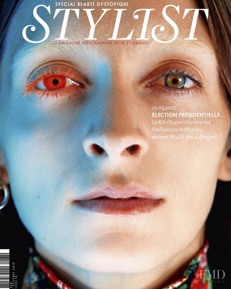 Roos Van Bosstraeten featured on the Stylist France cover from October 2019