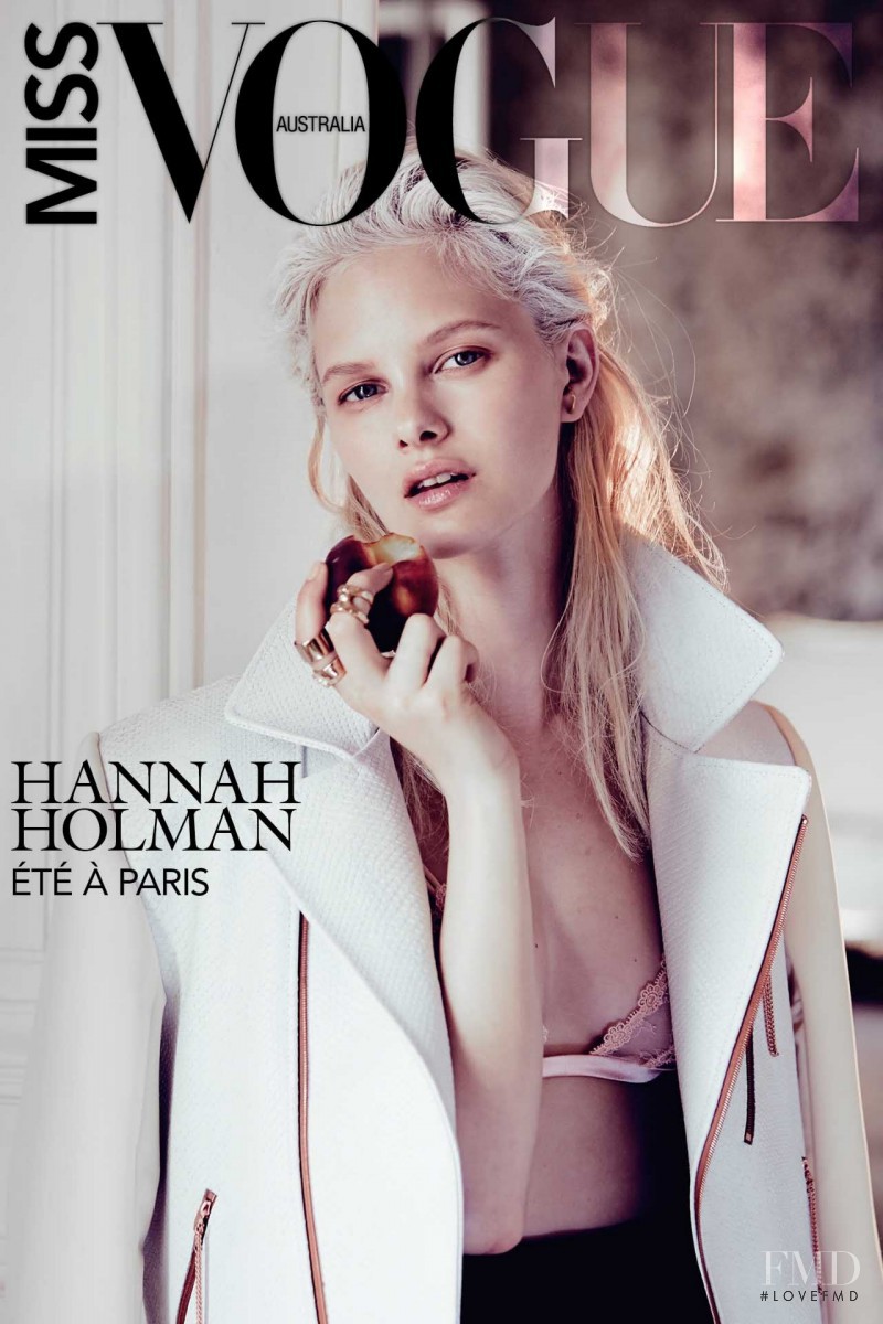 Hannah Holman featured on the Miss Vogue Australia cover from August 2013