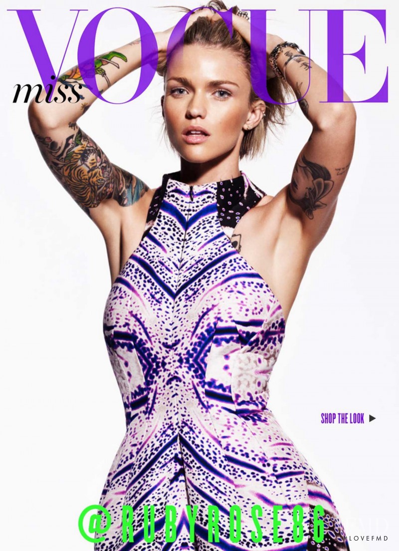 Ruby Rose featured on the Miss Vogue Australia cover from January 2013