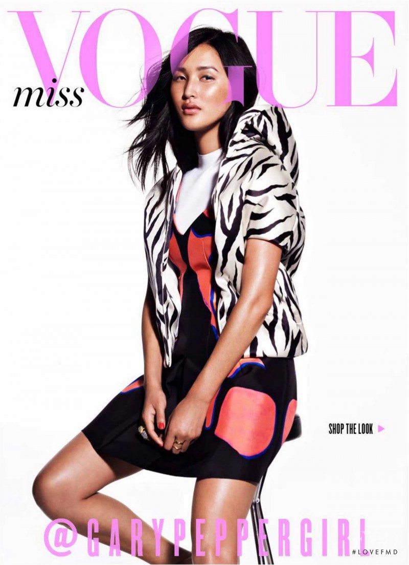 Nicole Warne featured on the Miss Vogue Australia cover from January 2013