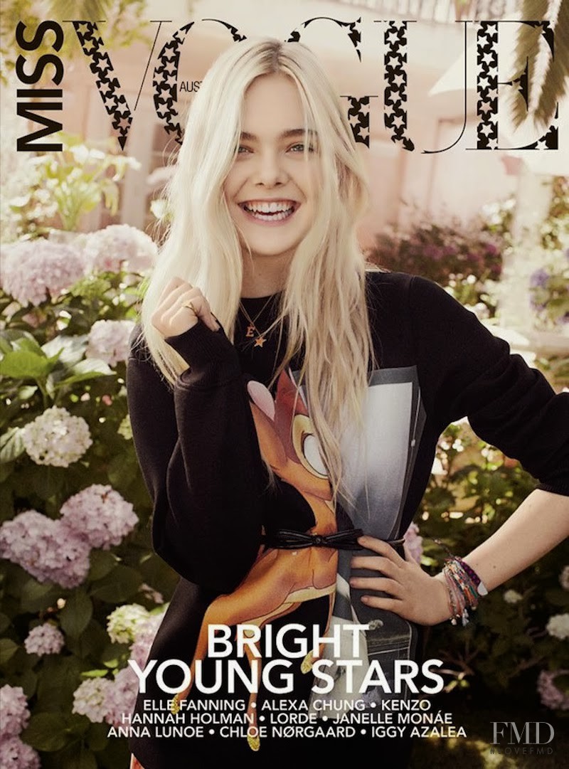 Elle Fanning featured on the Miss Vogue Australia cover from September 2013