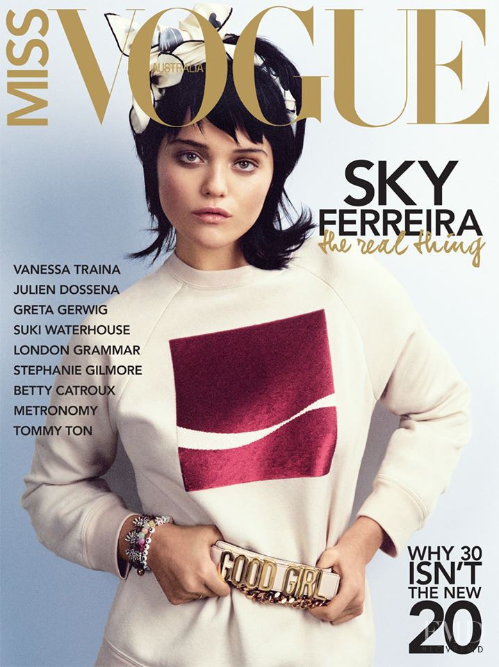 Sky Ferreira featured on the Miss Vogue Australia cover from March 2014