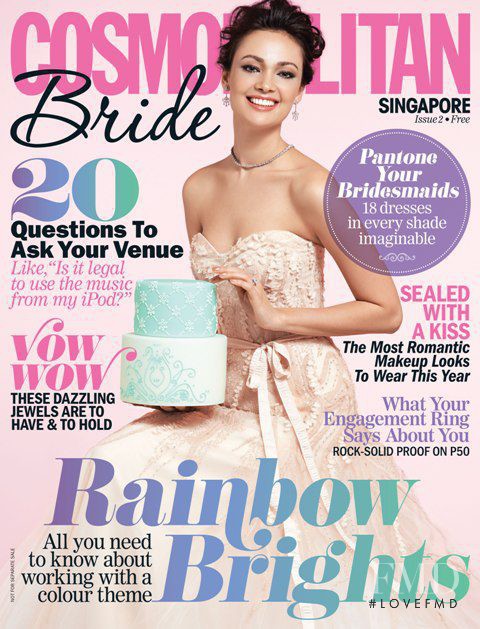 Elena Cheurina featured on the Cosmopolitan Bride Singapore cover from March 2013
