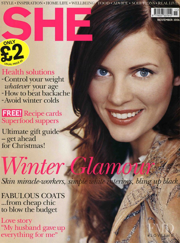 Sophie Olsson featured on the SHE cover from November 2006