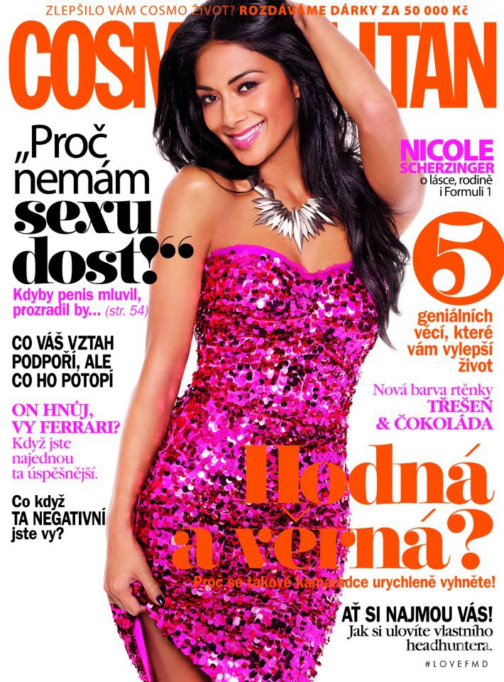 Nicole Scherzinger featured on the Cosmopolitan Czech Republic cover from October 2012