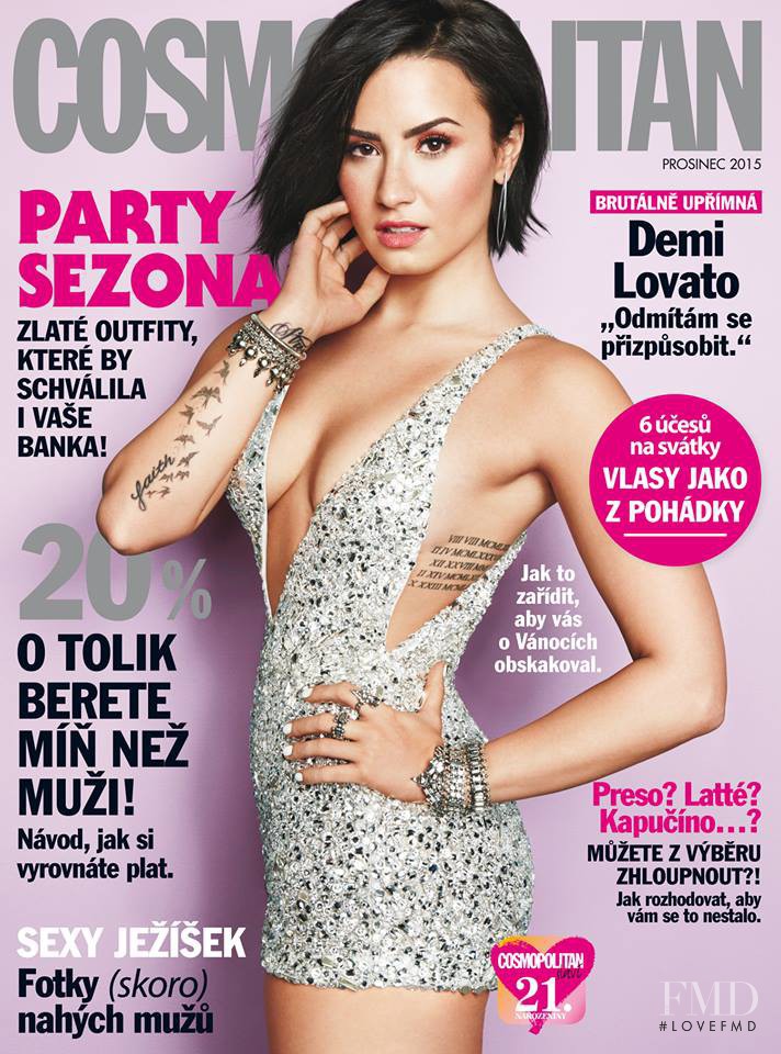 Demi Lovato featured on the Cosmopolitan Czech Republic cover from December 2015