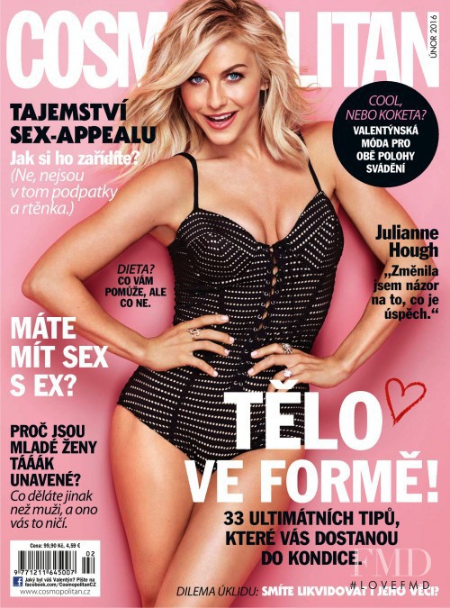 Julianne Hough featured on the Cosmopolitan Czech Republic cover from February 2016