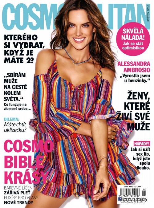 Alessandra Ambrosio featured on the Cosmopolitan Czech Republic cover from May 2016