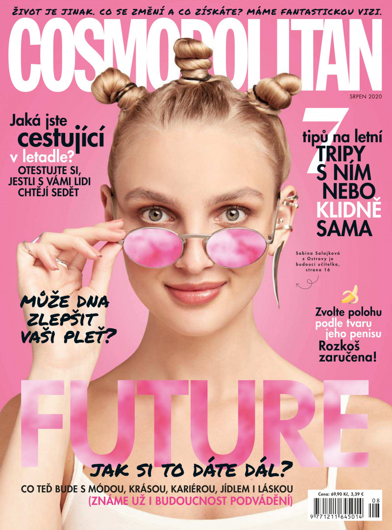 Sabina Salajkova featured on the Cosmopolitan Czech Republic cover from August 2020